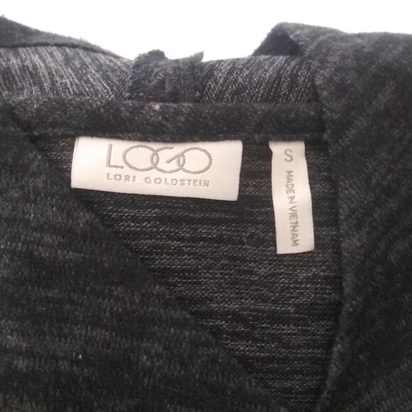 Logo by Lori Goldstein women's size S gray marbled sleeveless cardigan sweater - Picture 12 of 13